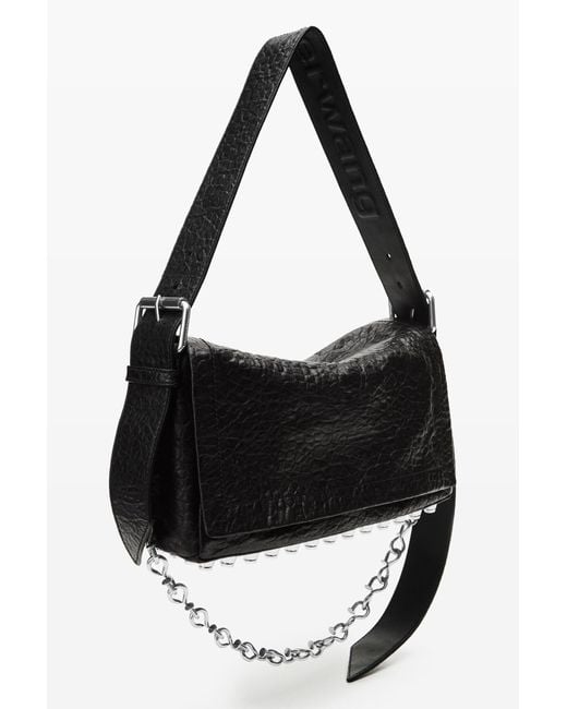 Alexander Wang Black Ricco Medium Flap Bag