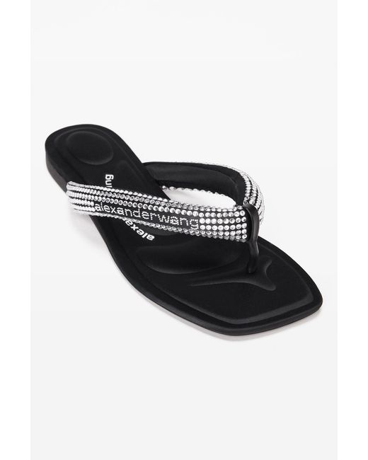 Alexander Wang White Jenna Tubular Flat Thong Sandal