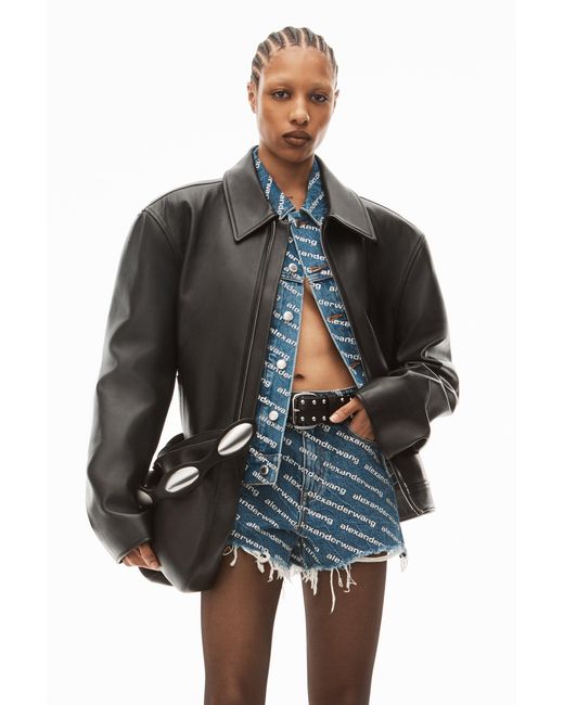 Alexander Wang Blue Bite Logo Short