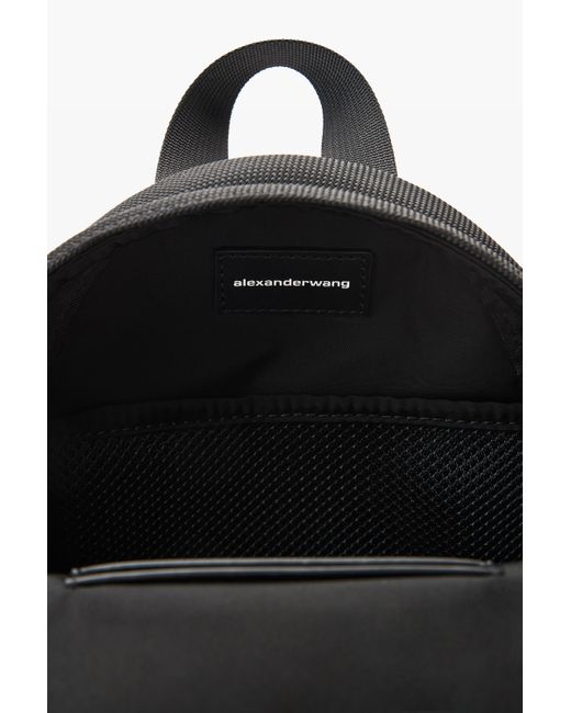 Alexander Wang Black Punch Mini Sling Backpack In Canvas