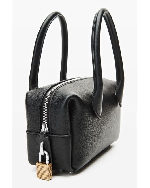 Alexander Wang Black Leather Roux Small Top Handle Bag