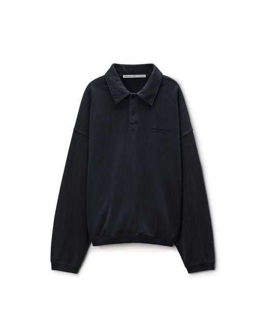 Alexander Wang Blue Long Sleeve Polo for men