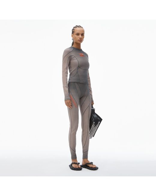 Alexander Wang Multicolor Blade Logo Legging