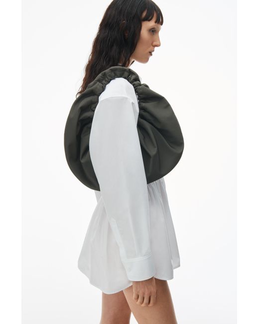 Alexander Wang Black Crescent Medium Shoulder Bag In Nylon