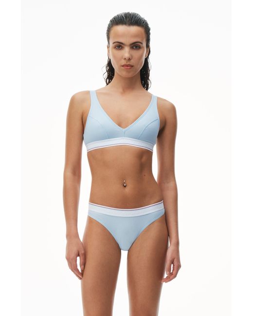 Alexander Wang Blue V-Neck Bralette