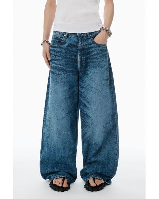 Alexander Wang Blue Marker-Print Jeans for men