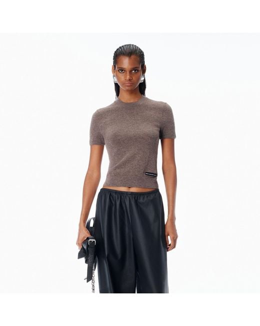 Alexander Wang Blue Short-Sleeve Wool Tee
