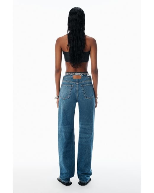 Alexander Wang Indigo Pre-styled Ez Jeans in Blue | Lyst UK