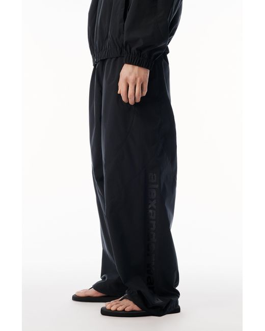 Alexander Wang Black Perforated Logo Mid Rise Track Pant