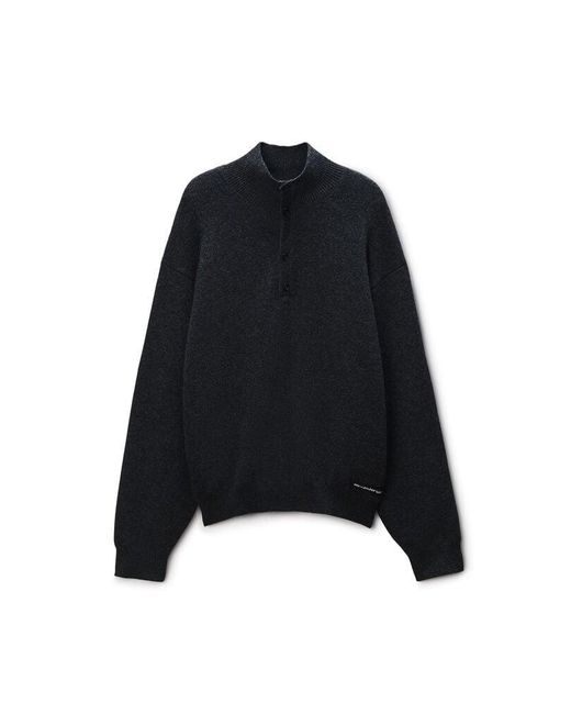 Alexander Wang Blue Turtleneck Henley