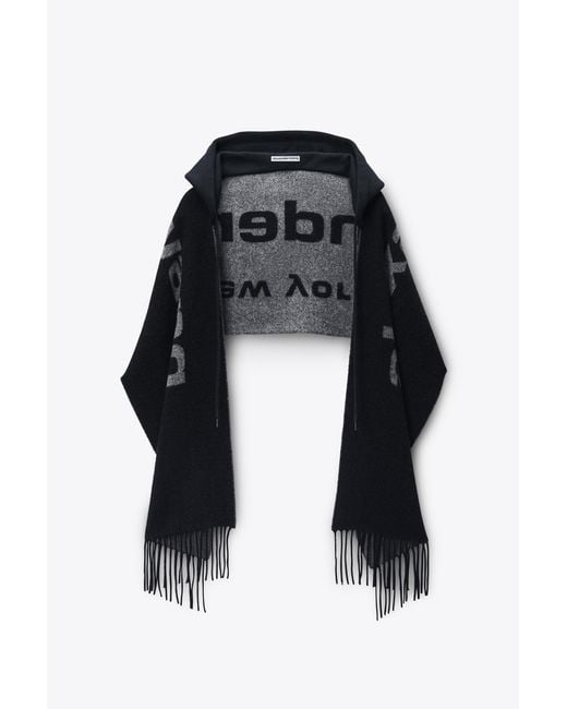 Alexander Wang Black Scarf Hoodie