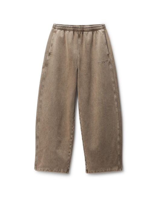 Alexander Wang White Crystal Hotfix Mid Rise Oversized Sweatpant