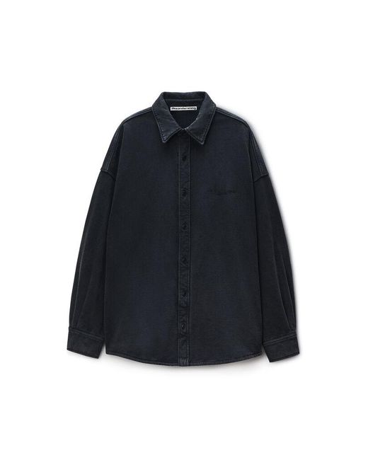 Alexander Wang Blue Oversized Button Down