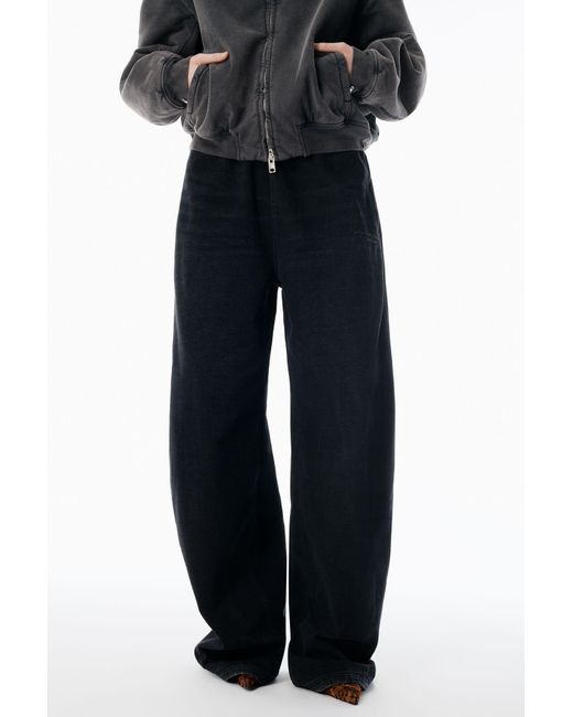 Alexander Wang Blue Brushed Denim Sweatpant