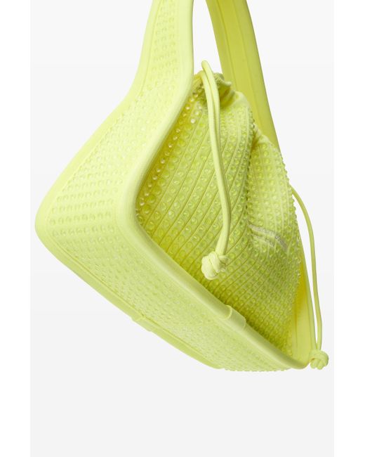 Alexander Wang Yellow Ryan Small Bag In Crystal Hotfix