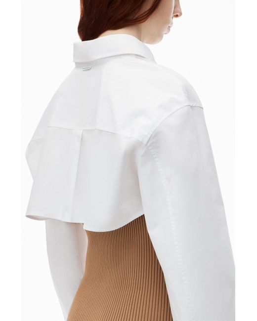 Alexander Wang Natural Pre-styled Cropped Cami & Button Up Twinset Dress
