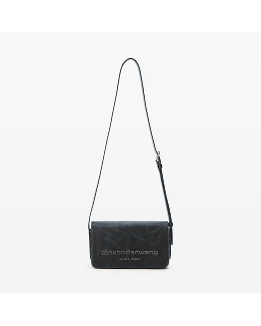 Alexander Wang Black Punch Flap Crossbody