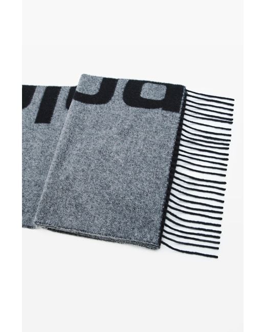 Alexander Wang Blue Logo Jacquard Scarf