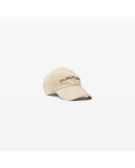 Alexander Wang White 3D Logo-Embroidered Flocked Denim Cap