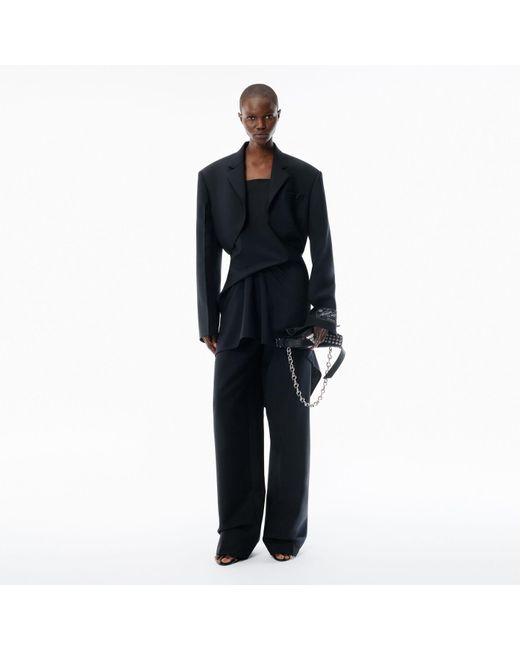 Alexander Wang Black Wool Mohair Draped Jacket