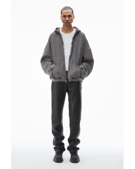 Alexander Wang Oversize Star Logo-print Zip-up Hoodie in