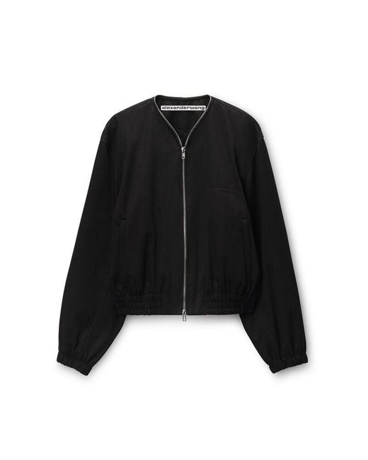 Alexander Wang Black Zipper Coaches Jacket