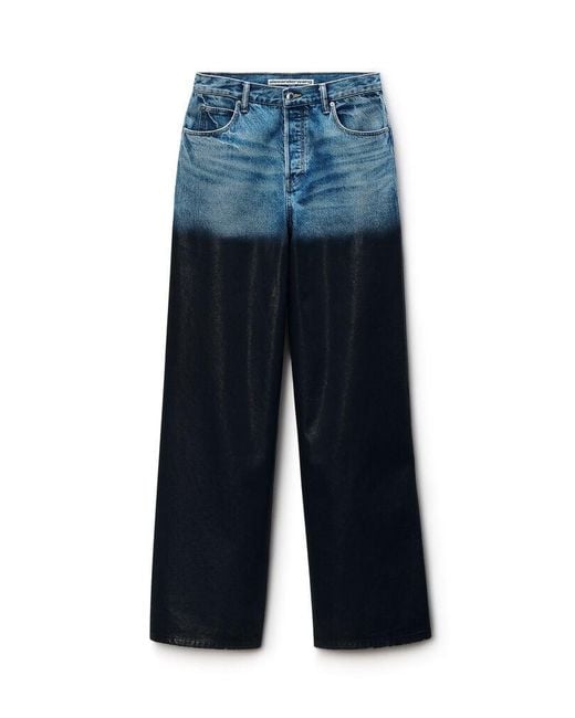 Alexander Wang Blue Surge Leather Coated Jean for men