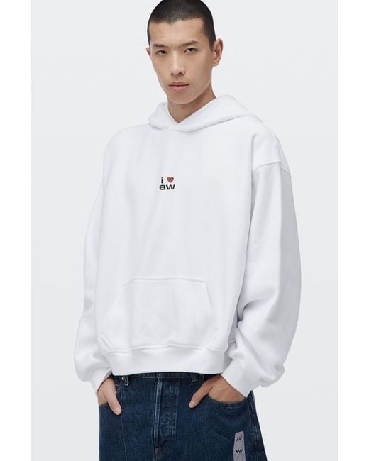 Alexander Wang Black Crystal Hotfix I Heart Aw Hoodie