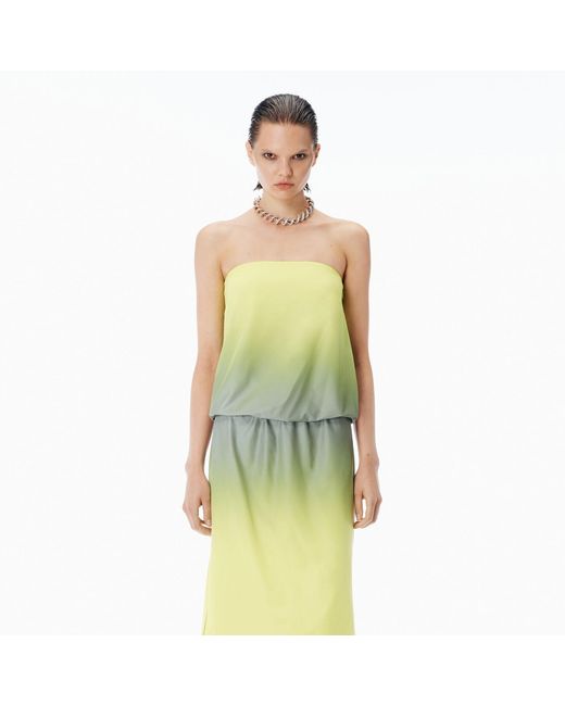 Alexander Wang Green Reflective Strapless Bubble Top