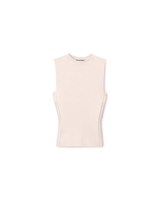 Alexander Wang Pink Debossed Logo Tank