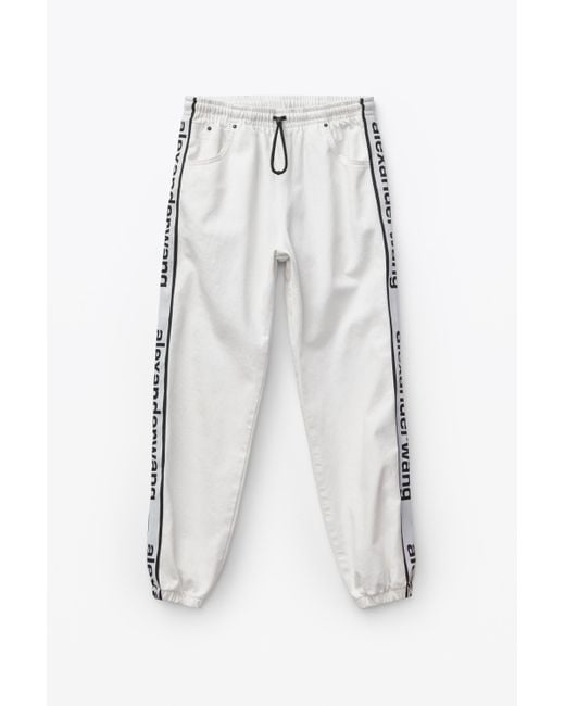 Alexander Wang Logo Tape JOGGER in White Lyst