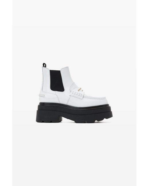 Alexander Wang White Carter Platform Loafer Boot