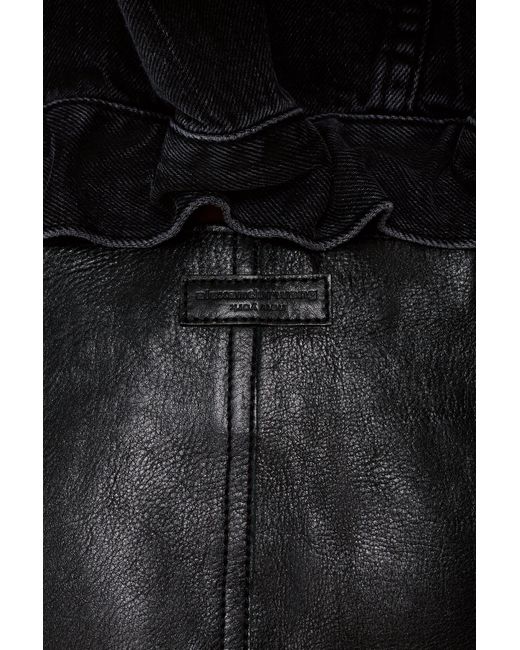 Alexander Wang Black Low-Rise Miniskirt Leather