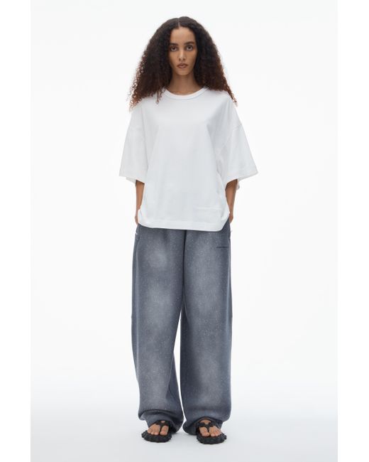 Alexander Wang Blue Unisex Crystal Hotfix Sweatpant