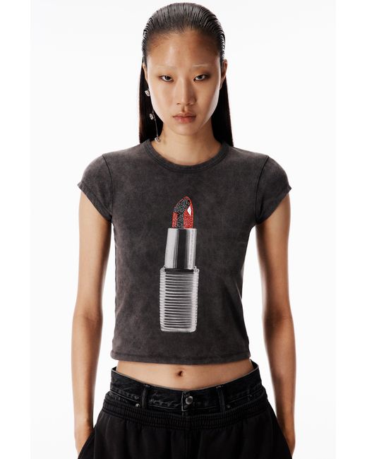 Alexander Wang Multicolor Lipstick Baby Tee