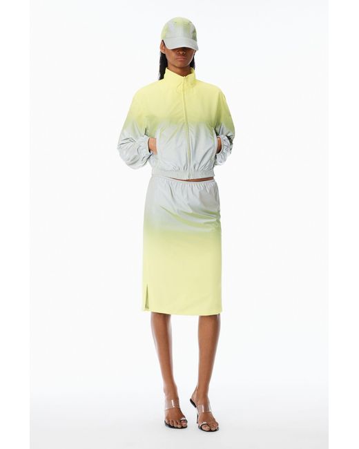 Alexander Wang Yellow Reflective Shrunken Track Jacket
