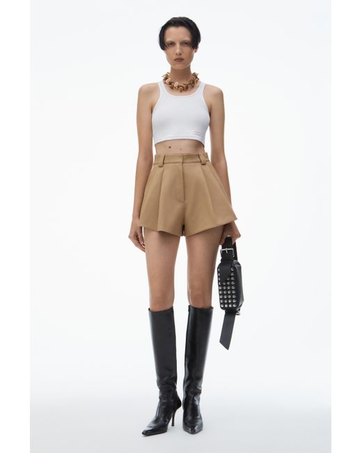 Alexander Wang Natural High-waist Flared Shorts
