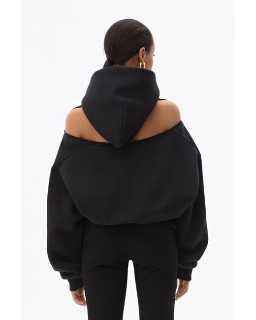 Alexander Wang Wash Go Dense Fleece Zipper Hoodie in Black Lyst