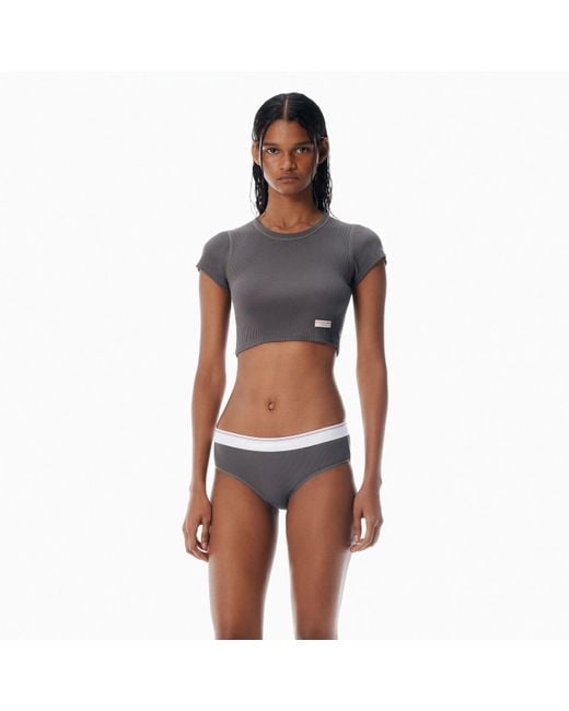 Alexander Wang White Cropped Baby Tee