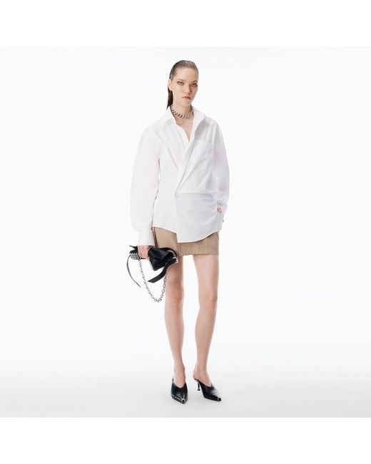 Alexander Wang White Pre-Styled Mini Wrap Dress