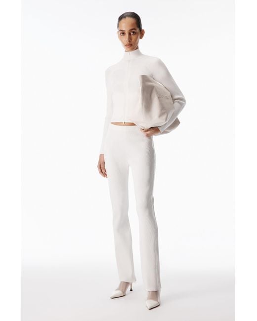 Alexander Wang White Debossed Logo Fitted Jacket