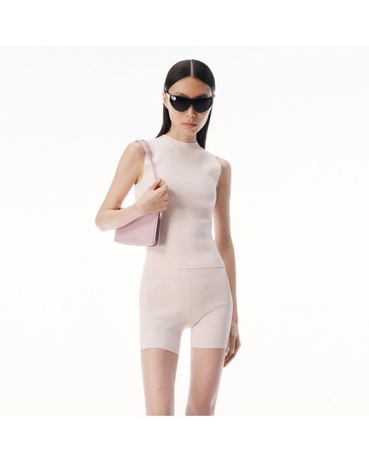 Alexander Wang Pink Debossed Logo Tank