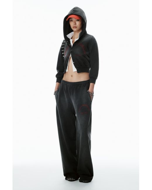 Alexander Wang Black Logo Oversized Sweatpants