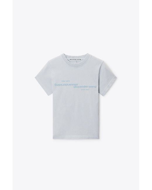 Alexander Wang White Mirrored Logo Tee
