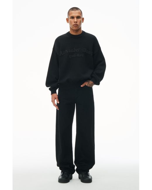 Alexander Wang Black Pullover With Hand Crochet Logo