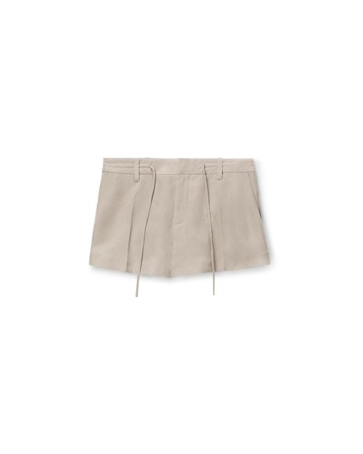 Alexander Wang Natural Drawcord Mid Rise Tailored Short