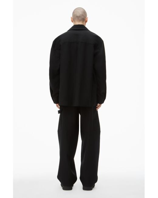 Alexander Wang Oversized Tailored Shirt Jacket In Wool in