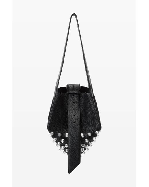 Alexander Wang Black Rex Medium Hobo Bag In Lambskin Leather