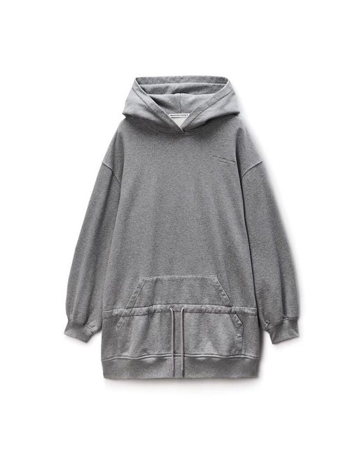 Alexander Wang Gray Dropped Waist Hoodie Dress