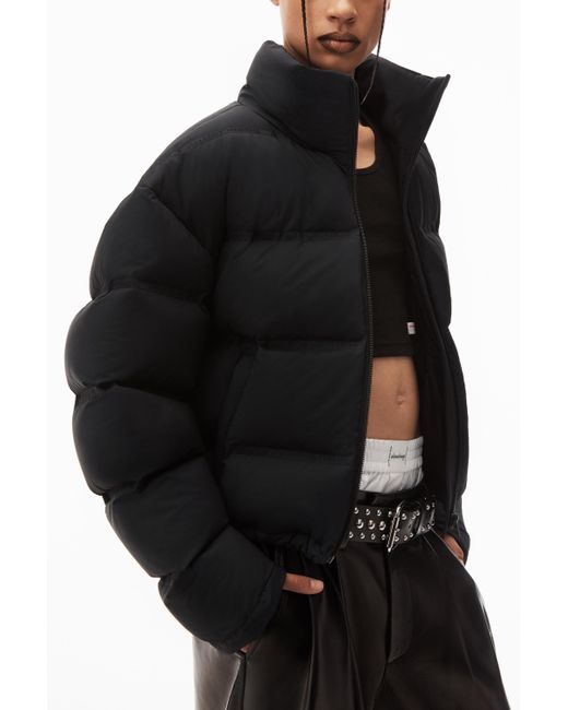 Alexander Wang reflective-logo Jacquard Puffer Jacket - Farfetch